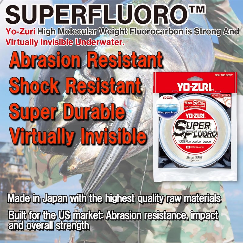DUEL Yo-Zuri YZ-SF-30LB-NCL-30YD: Superfluoro 30Yd 30Lb, Natural Clear - Image 2